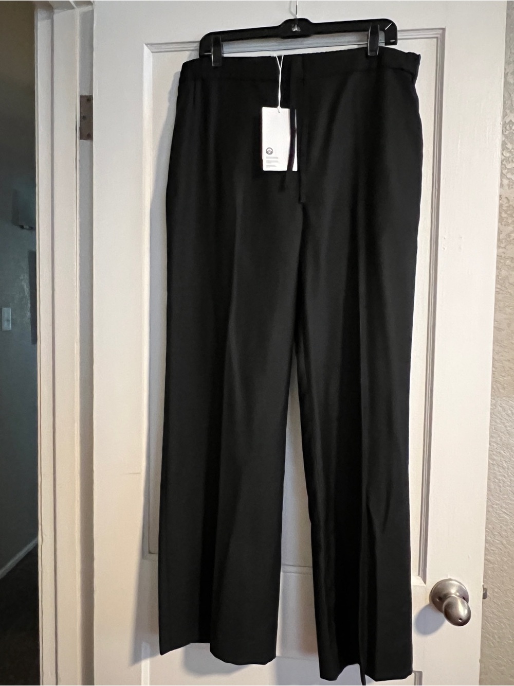 COS Black Elastic-Waist Trousers with Drawstring